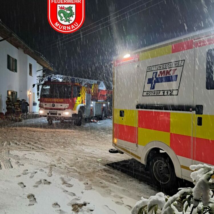 Personenrettung Via Drehleiter Freiwillige Feuerwehr Murnau